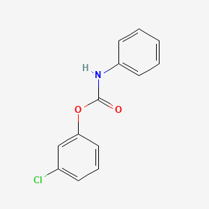 molecular formula C13H10ClNO2 B13730380 M-Chlorophenyl carbanilate CAS No. 16400-09-2