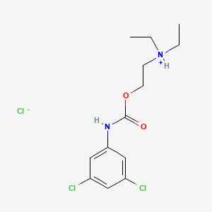 molecular formula C13H19Cl3N2O2 B13730381 2-(Diethylamino)ethyl 3,5-dichlorocarbanilate hydrochloride CAS No. 20228-93-7