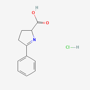 5-phenyl-3,4-dihydro-2H-pyrrole-2-carboxylic acid;hydrochloride