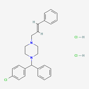 molecular formula C26H29Cl3N2 B13730399 Clocinizine hydrochloride CAS No. 39245-23-3