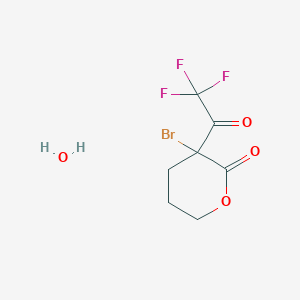 alpha-Bromo-alpha-trifluoroacetyl-delta-valerolactone, hydrate