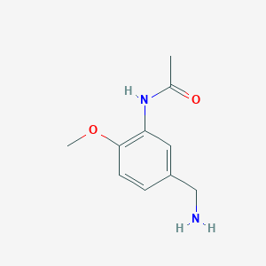 molecular formula C10H14N2O2 B1373043 N-[5-(氨甲基)-2-甲氧基苯基]乙酰胺 CAS No. 1235440-86-4