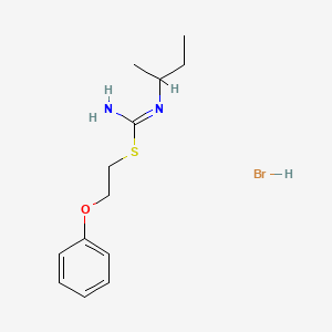 molecular formula C13H21BrN2OS B1373044 N'-(丁-2-基)-1-[(2-苯氧基乙基)硫烷基]甲亚胺酰胺氢溴酸盐 CAS No. 1240562-53-1