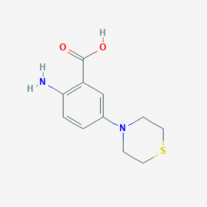 molecular formula C11H14N2O2S B1373045 2-Amino-5-(thiomorpholin-4-yl)benzoic acid CAS No. 1183582-61-7