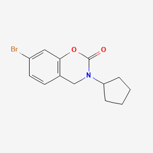 molecular formula C13H14BrNO2 B13730460 7-Bromo-3-cyclopentyl-3,4-dihydro-2H-benzo[e][1,3]oxazin-2-one 