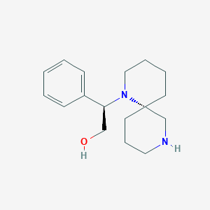 molecular formula C17H26N2O B13730487 1,8-Diazaspiro[5.5]undecane-1-ethanol, b-phenyl-, [R-(R*,R*)]-(9CI) 