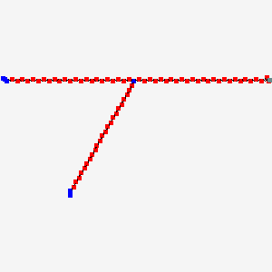 molecular formula C147H293N7O72 B13730491 N-bis(Azide-PEG23)-N-(PEG24-Acid) 