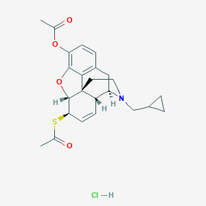 molecular formula C24H28ClNO4S B137305 3-Acetyl-6-(acetylthio)-N-(cyclopropylmethyl)normorphine CAS No. 130155-96-3