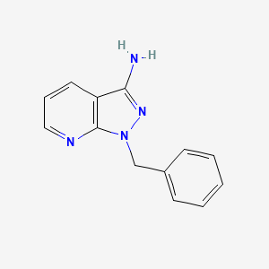 molecular formula C13H12N4 B13730502 1-Benzyl-1H-pyrazolo[3,4-b]pyridin-3-ylamine 