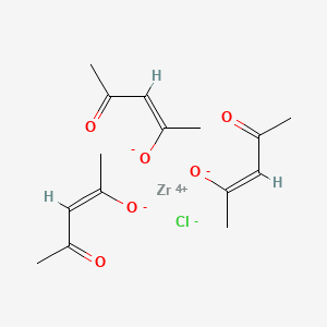 molecular formula C15H21ClO6Zr B13730504 Chlorotris(pentane-2,4-dionato-O,O')zirconium CAS No. 17211-55-1