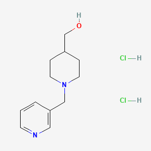 molecular formula C12H20Cl2N2O B13730517 [1-(Pyridin-3-ylmethyl)piperidin-4-yl]methanol dihydrochloride 