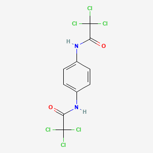 molecular formula C10H6Cl6N2O2 B13730528 Acetamide, N,N'-p-phenylenebis(2,2,2-trichloro- CAS No. 4257-74-3