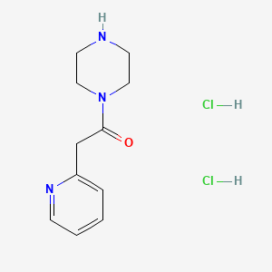 molecular formula C11H17Cl2N3O B1373055 1-(哌嗪-1-基)-2-(吡啶-2-基)乙烷-1-酮二盐酸盐 CAS No. 1240527-21-2
