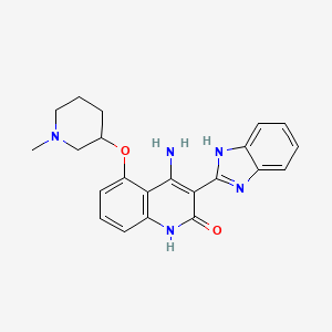 4-Amino-3-(1h-benzimidazol-2-yl)-5-[(1-methyl-3-piperidinyl)oxy]-2(1h)-quinolinone