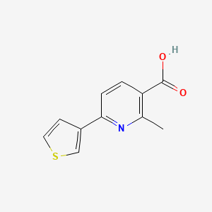 molecular formula C11H9NO2S B1373056 2-Methyl-6-(thiophen-3-yl)pyridine-3-carboxylic acid CAS No. 1240527-66-5