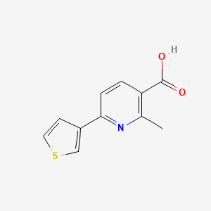 molecular formula C11H9NO2S B1373056 2-メチル-6-(チオフェン-3-イル)ピリジン-3-カルボン酸 CAS No. 1240527-66-5