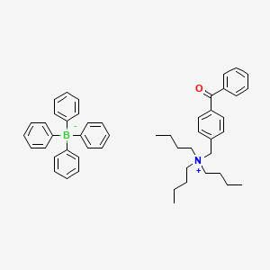 molecular formula C50H58BNO B13730565 N-(4-[Benzoyl]benzyl)-N,N,N-tributylammonium tetraphenylborate CAS No. 205451-00-9