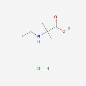 molecular formula C6H14ClNO2 B1373057 2-(Ethylamino)-2-methylpropanoic acid hydrochloride CAS No. 1240528-14-6