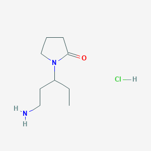 molecular formula C9H19ClN2O B1373058 1-(1-氨基戊-3-基)吡咯烷-2-酮盐酸盐 CAS No. 1240529-18-3