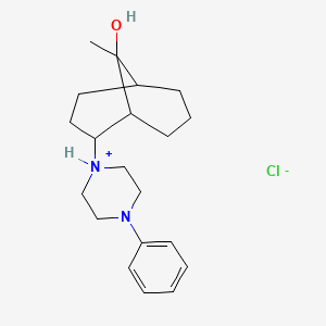 9-Methyl-2-(4-phenyl-1-piperazinyl)bicyclo(3.3.1)nonan-9-ol hydrochloride