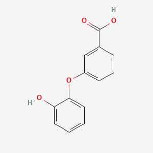 molecular formula C13H10O4 B13730582 3-(2-Hydroxyphenoxy)benzoic acid CAS No. 35101-26-9