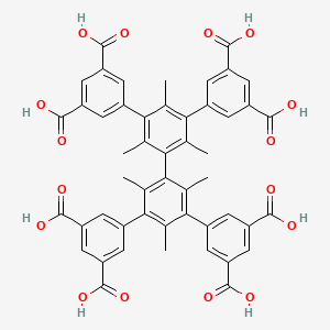 5-[3-[3,5-bis(3,5-dicarboxyphenyl)-2,4,6-trimethylphenyl]-5-(3,5-dicarboxyphenyl)-2,4,6-trimethylphenyl]benzene-1,3-dicarboxylic acid