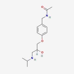 molecular formula C15H24N2O3 B13730624 N-((4-(2-Hydroxy-3-((1-methylethyl)amino)propoxy)phenyl)methyl)acetamide CAS No. 34185-02-9