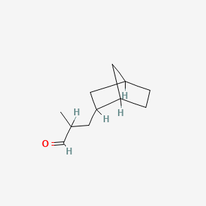 molecular formula C11H18O B13730630 Bicyclo[2.2.1]heptane-2-propanal, alpha-methyl- CAS No. 20728-03-4