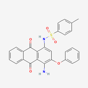 Benzenesulfonamide, N-(4-amino-9,10-dihydro-9,10-dioxo-3-phenoxy-1-anthracenyl)-4-methyl-