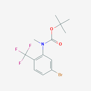 molecular formula C13H15BrF3NO2 B13730691 tert-Butyl (5-bromo-2-(trifluoromethyl)phenyl)(methyl)carbamate 