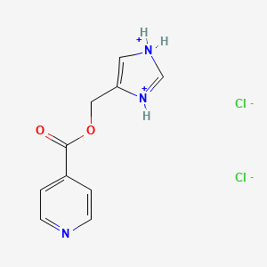 molecular formula C10H11Cl2N3O2 B13730695 Isonicotinic acid, imidazol-4-ylmethyl ester, dihydrochloride CAS No. 20062-43-5