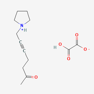 2-hydroxy-2-oxoacetate;7-pyrrolidin-1-ium-1-ylhept-5-yn-2-one