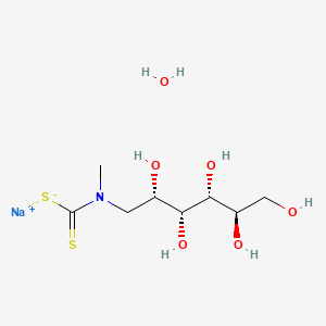 molecular formula C8H18NNaO6S2 B13730725 N-(Dithiocarboxy)-N-methyl-D-glucamine sodium salt 