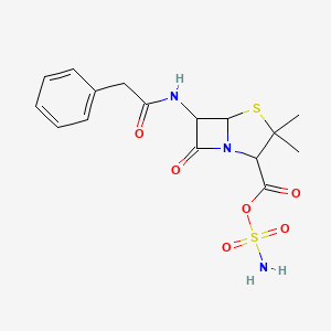 Sulfamoyl 3,3-dimethyl-7-oxo-6-[(2-phenylacetyl)amino]-4-thia-1-azabicyclo[3.2.0]heptane-2-carboxylate