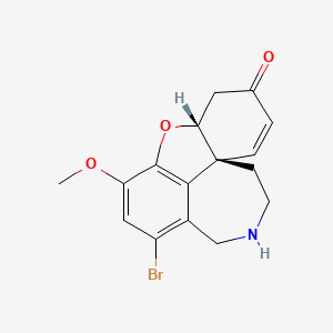 molecular formula C16H16BrNO3 B13730771 (1R,12R)-7-bromo-9-methoxy-11-oxa-4-azatetracyclo[8.6.1.01,12.06,17]heptadeca-6,8,10(17),15-tetraen-14-one CAS No. 179108-06-6