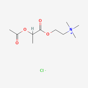 molecular formula C10H20ClNO4 B13730780 Acetoxy-methyl acetylcholine chloride CAS No. 38939-85-4