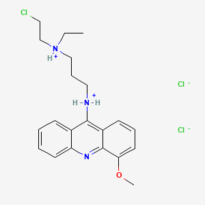 molecular formula C21H28Cl3N3O B13730784 4-Methoxy-9-(3-(ethyl-2-chloroethyl)aminopropylamino)acridine dihydrochloride CAS No. 38915-14-9