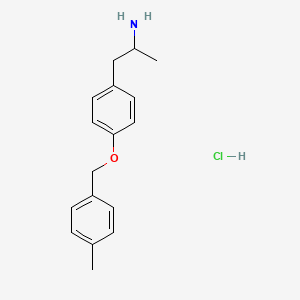 molecular formula C17H22ClNO B1373081 1-{4-[(4-Methylphenyl)methoxy]phenyl}propan-2-amine hydrochloride CAS No. 1240528-44-2