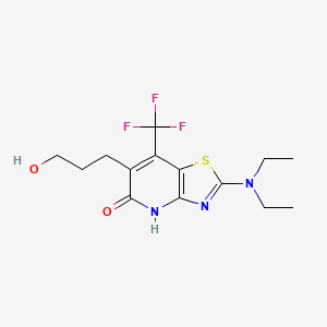 2-Diethylamino-6-(3-hydroxypropyl)-7-(trifluoromethyl)thiazolo-[4,5-b]-pyridin-5(4H)-one