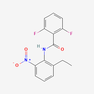 molecular formula C15H12F2N2O3 B13730868 N-(2,6-Difluorobenzoyl)-2-ethyl-6-nitroanilide 