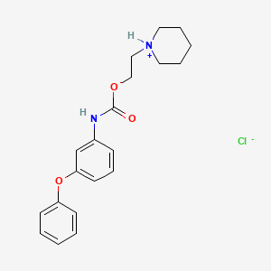 2-piperidin-1-ium-1-ylethyl N-(3-phenoxyphenyl)carbamate;chloride