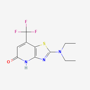 molecular formula C11H12F3N3OS B13730880 2-Diethylamino-7-(trifluoromethyl)thiazolo-[4,5-b]-pyridin-5(4H)-one 