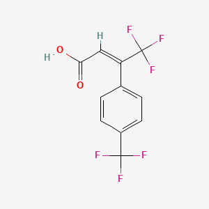 4,4,4-Trifluoro-3-[4-(trifluoromethyl)phenyl]-(E)-crotonic acid