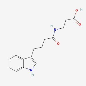 molecular formula C15H18N2O3 B13730922 3-[4-(1H-indol-3-yl)butanoylamino]propanoic Acid CAS No. 137629-37-9