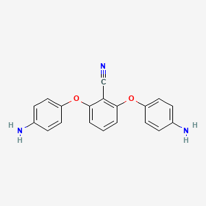 molecular formula C19H15N3O2 B13730962 2,6-Bis(4-aminophenoxy)-benzonitrile 