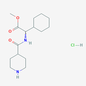 (S)-methyl 2-cyclohexyl-2-(piperidine-4-carboxamido)acetate hydrochloride