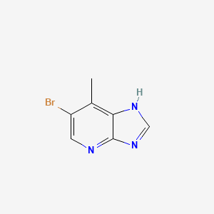 molecular formula C7H6BrN3 B1373139 6-bromo-7-methyl-1H-imidazo[4,5-b]pyridine CAS No. 91996-63-3