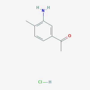 molecular formula C9H12ClNO B1373144 1-(3-Amino-4-methylphenyl)ethanone hydrochloride CAS No. 1638221-33-6