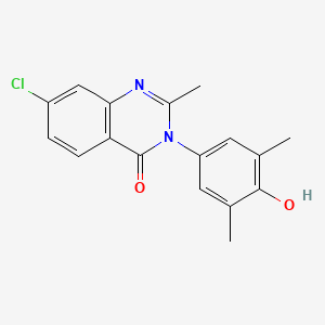 4(3H)-Quinazolinone, 7-chloro-3-(3,5-dimethyl-4-hydroxyphenyl)-2-methyl-