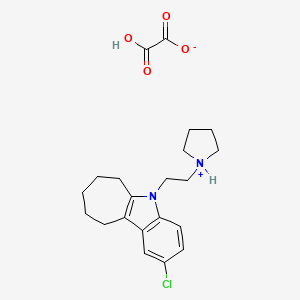 5H-Cyclohept(b)indole, 6,7,8,9,10-pentahydro-2-chloro-5-(2-pyrrolidinoethyl)-, oxalate